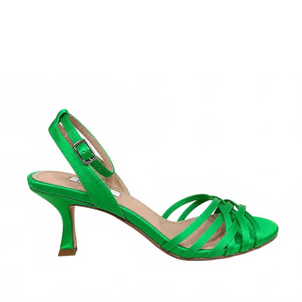 NEW BIBI LOU women's bea open toe heel in green
